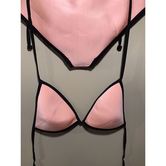 Triangl Brand Neoprene Swimsuit Bikini Set  Bathingsuit LG Top/MED Bottom Pink - Picture 3 of 14
